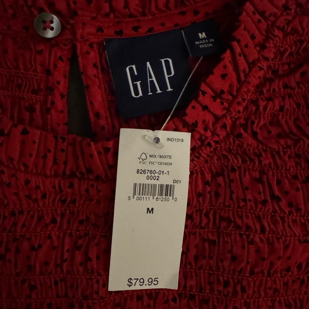 GAP Red Textured Dress - Picture 2 of 9